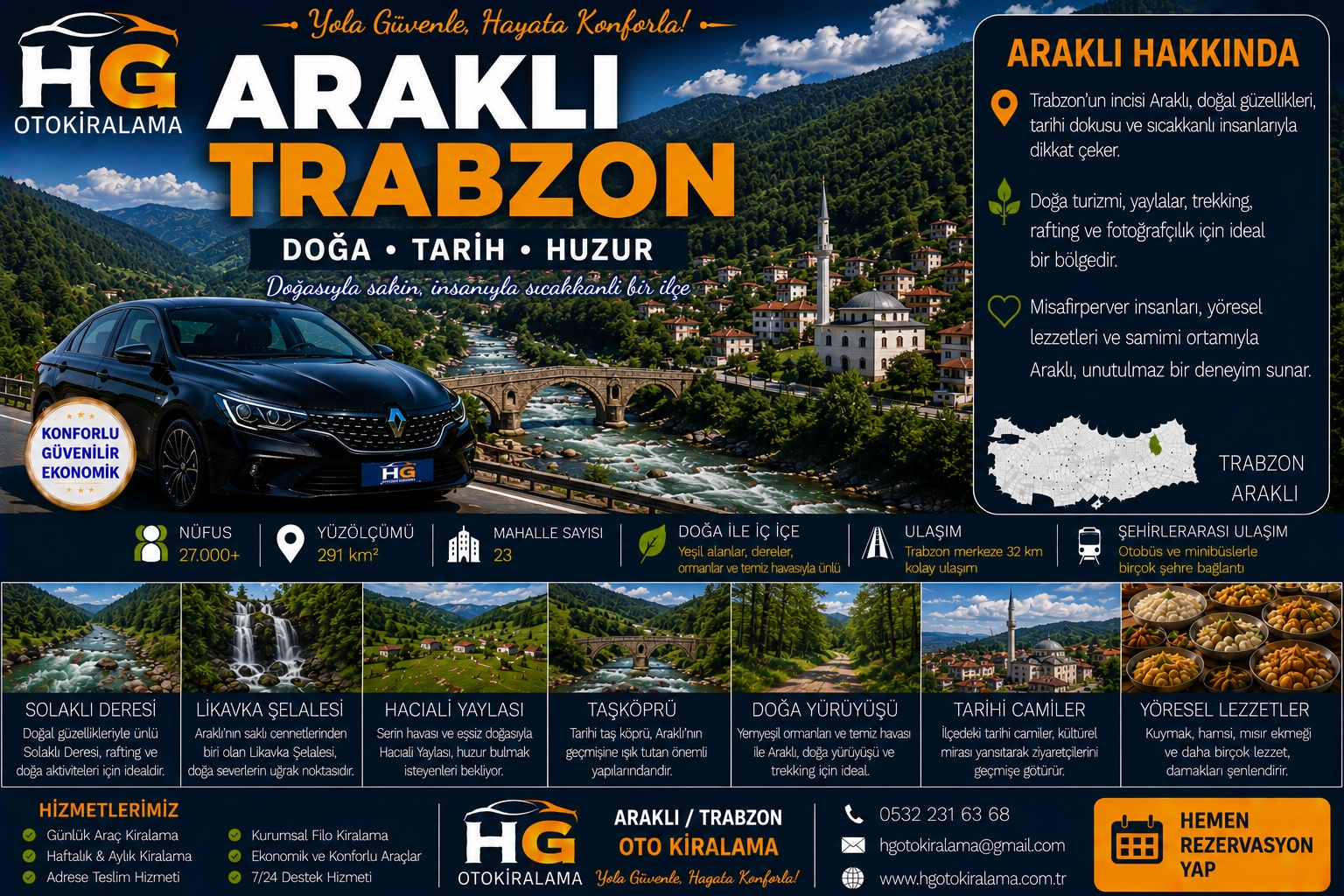 Araklı Trabzon araç kiralama | HG Blog