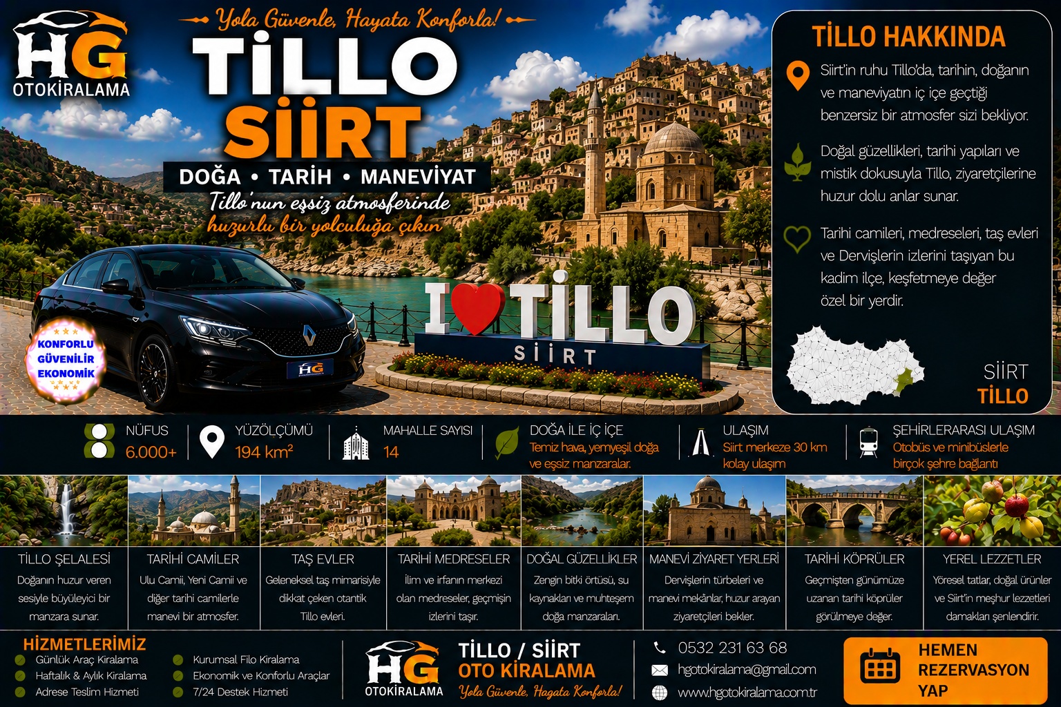 Tillo Siirt araç kiralama | HG Blog