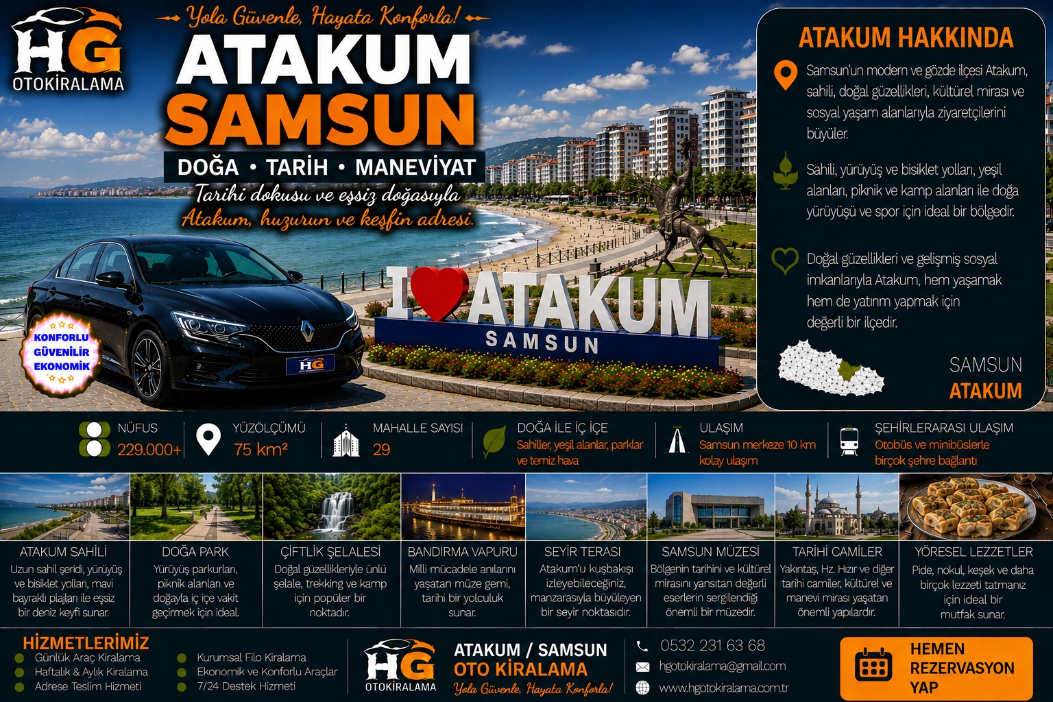 Atakum Samsun araç kiralama | HG Blog