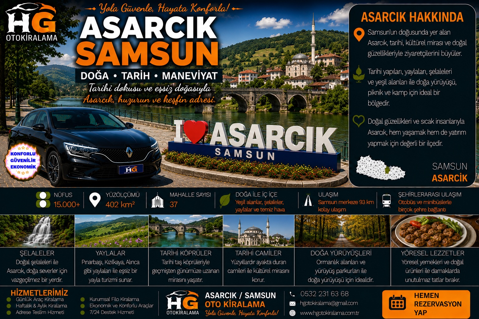 Asarcık Samsun araç kiralama | HG Blog