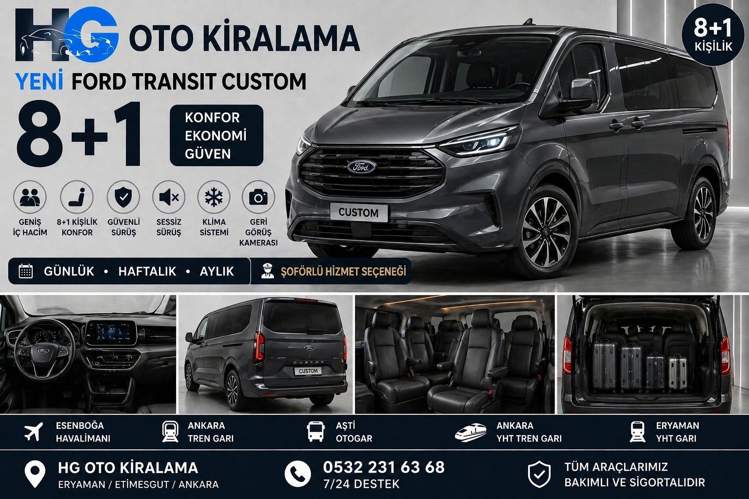Ford Transit Custom 8+1